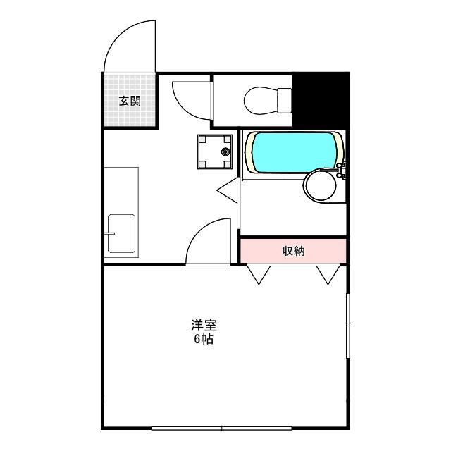 ベアヴァーレ自由が丘(1K/2階)の間取り写真