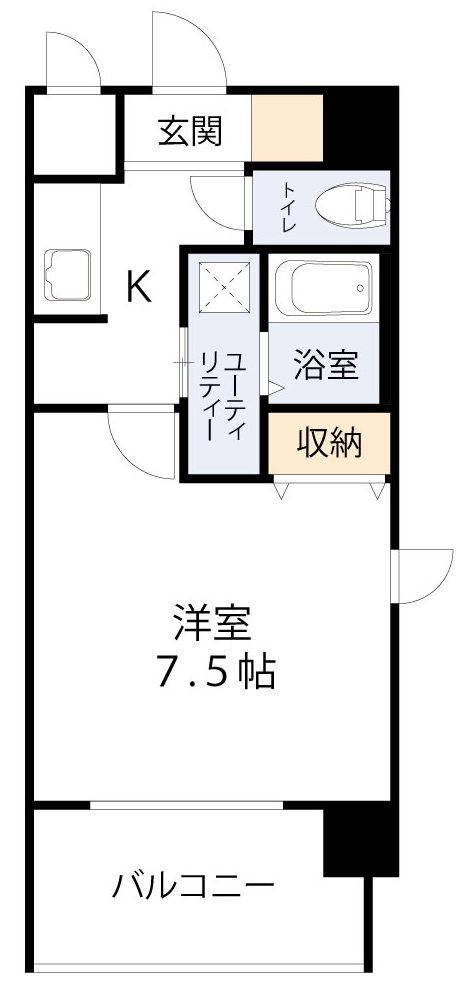 アスヴェル南森町(1K/10階)の間取り写真