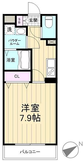 AZEST志村三丁目III(1K/3階)の間取り写真
