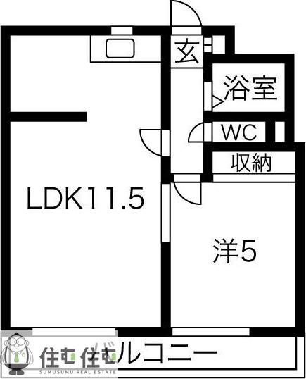 グリーンハイツ武田(1LDK/2階)の間取り写真