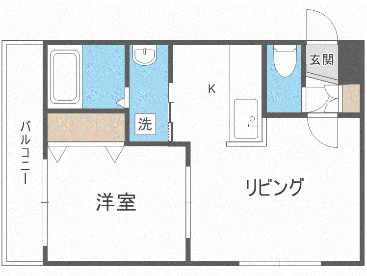 LE・ESTIII(1DK/2階)の間取り写真