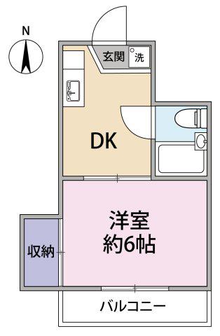 ヘリオス相互方南町378パートI(1DK/2階)の間取り写真