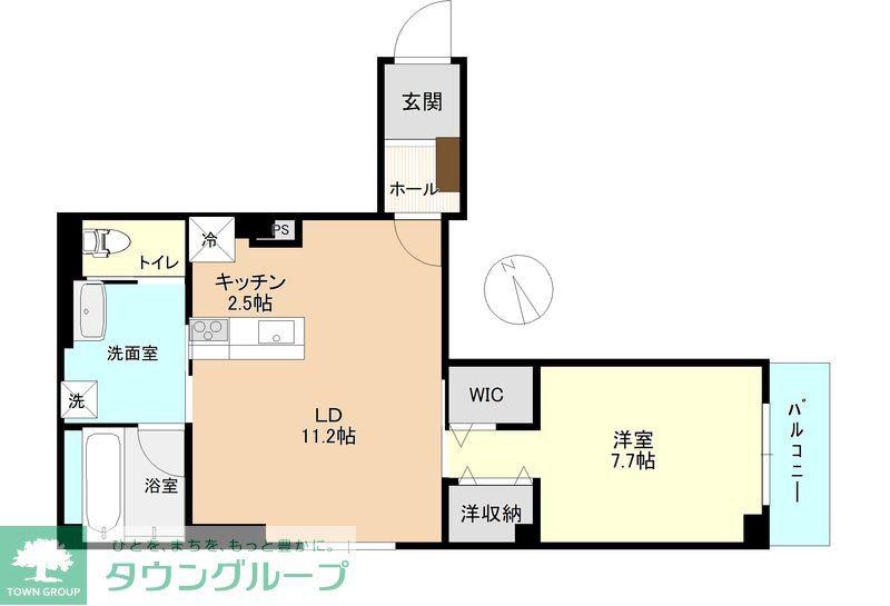 ボヌール(1LDK/3階)の間取り写真