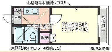 アドバンス湘南(1K/2階)の間取り写真