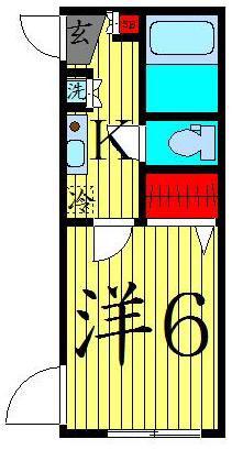 SINCRESE堀切(1K/3階)の間取り写真