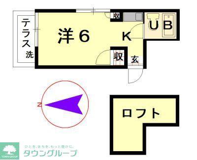RARA 柏NO.2(ワンルーム/1階)の間取り写真