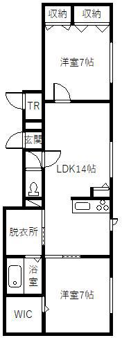 Fアザラシ(2LDK/1階)の間取り写真