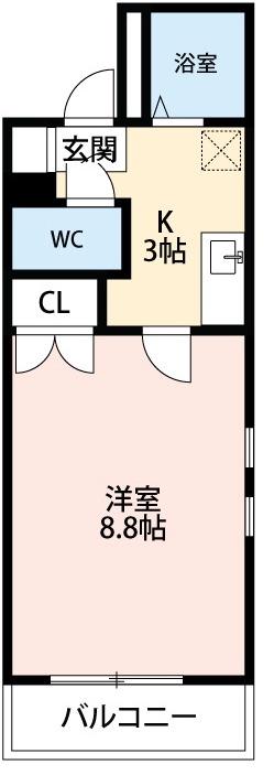 COMFORT PLACE(1K/2階)の間取り写真