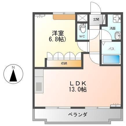 エルアールB(1LDK/2階)の間取り写真