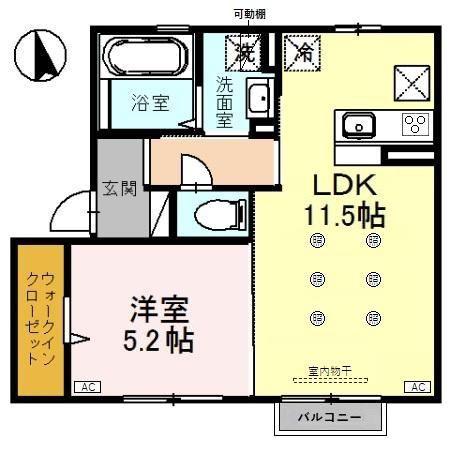 ルーチェ・28(1LDK/1階)の間取り写真