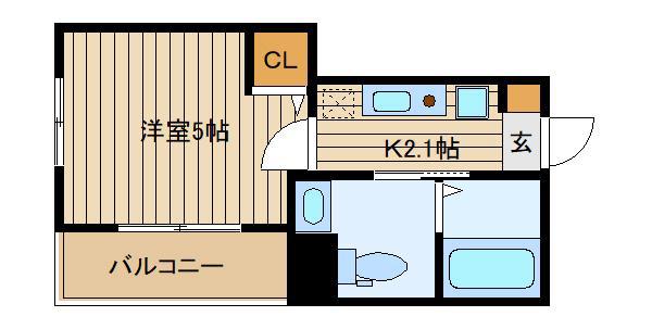 メルディア田無町(1K/1階)の間取り写真
