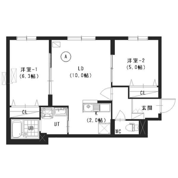 ル・ファールN36(2LDK/4階)の間取り写真