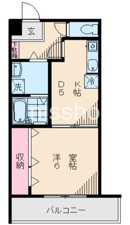 ヴェルメゾンヨシイケ(1DK/1階)の間取り写真