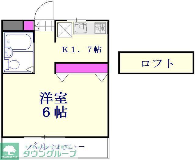 小池ハイツ(ワンルーム/2階)の間取り写真