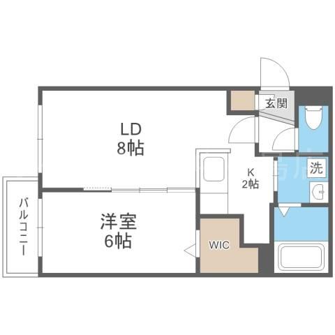 ネクステージ平岸(1LDK/1階)の間取り写真