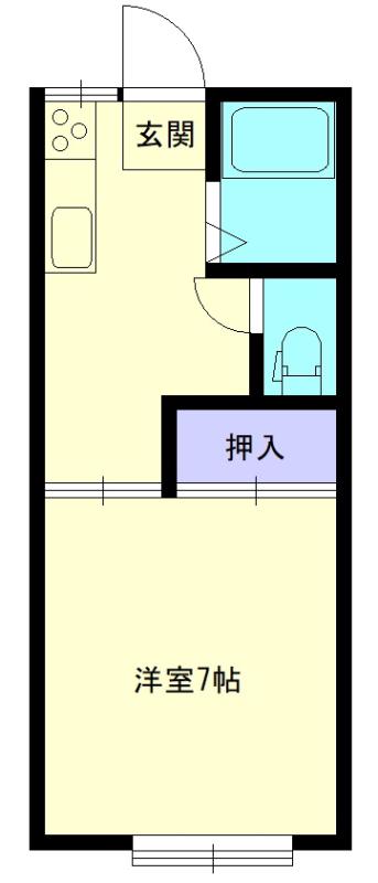 コーポ大秀(1K/1階)の間取り写真