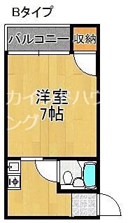 リバティ住之江(1K/7階)の間取り写真