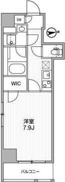 GRANDUO下北沢11(1K/5階)の間取り写真