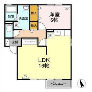 クレアーレまえだ(1LDK/2階)の間取り写真