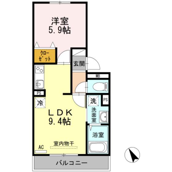 エミネンス(1LDK/2階)の間取り写真