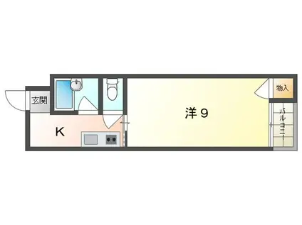 寿ハイツII(1K/2階)の間取り写真