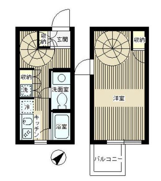 JOYCE広尾(1K/2階)の間取り写真