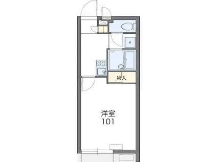 コーラルリーフ(1K/2階)の間取り写真