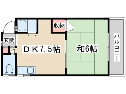 松本マンション(2K/3階)の間取り写真