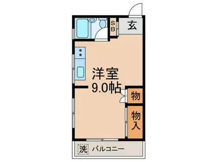 マンション瀬崎(ワンルーム/3階)の間取り写真