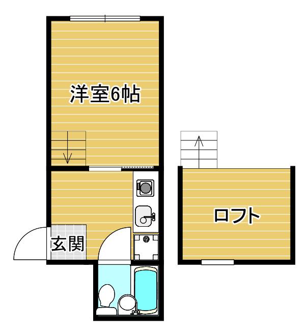 コーポ尚(1K/3階)の間取り写真
