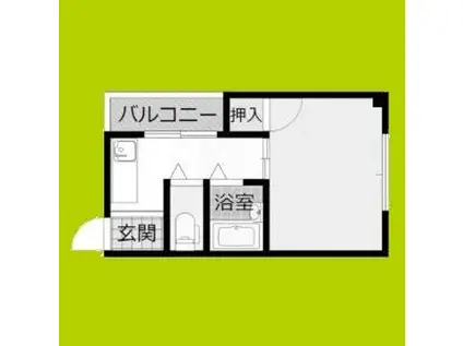 カエデハイツ(1K/3階)の間取り写真