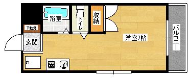 信和ビル(ワンルーム/3階)の間取り写真
