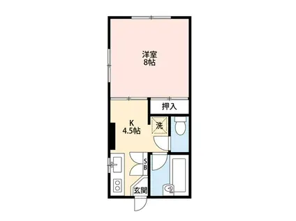 春日ハイツ(1K/1階)の間取り写真