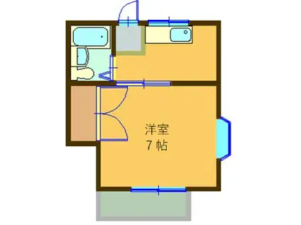 アネックスツシマ(1K/2階)の間取り写真