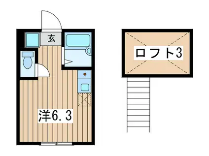 プライムテラス南林間III(ワンルーム/1階)の間取り写真