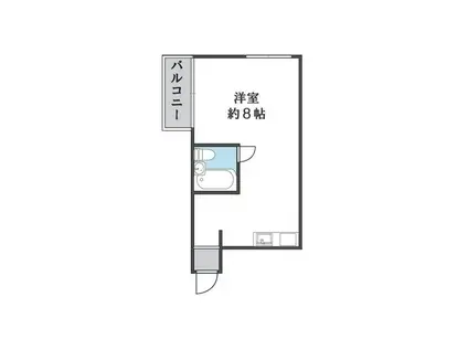 ハイムTT(ワンルーム/5階)の間取り写真