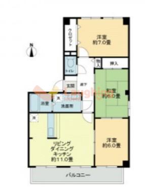 フォブールサウス(3LDK/2階)の間取り写真