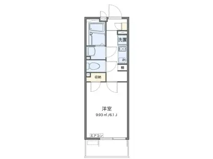 ルリシュブール(1K/1階)の間取り写真