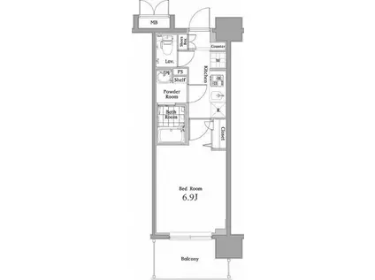 N-STAGE西川口(1K/8階)の間取り写真