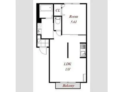 アークコート(1LDK/2階)の間取り写真