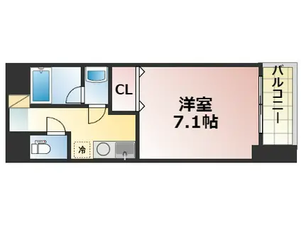 グレンパーク中川(1K/7階)の間取り写真
