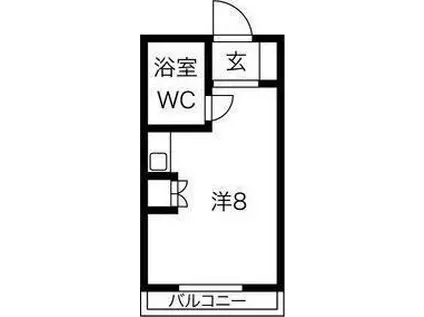 第81松井ビル(ワンルーム/4階)の間取り写真