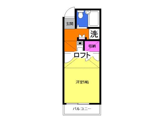 レオパレス古賀(1K/2階)の間取り写真