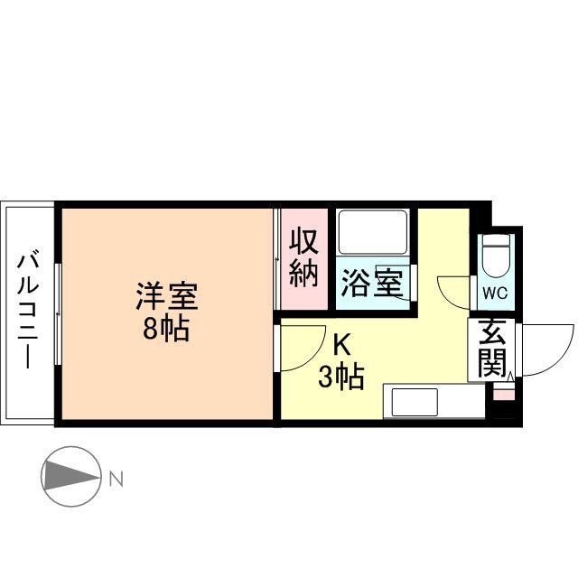 レジデンス・タカシ(1K/2階)の間取り写真