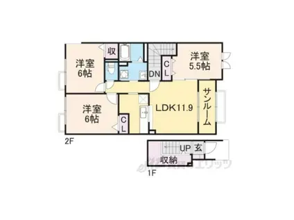 ETERNO・Y Ⅱ(3LDK/2階)の間取り写真