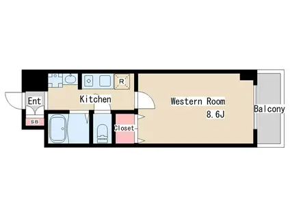 ファインパレス(1K/6階)の間取り写真