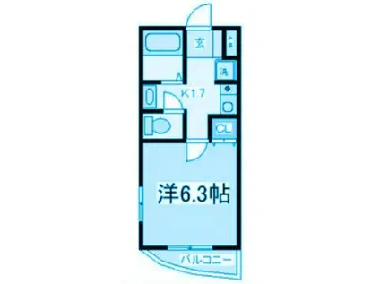 ラネージュ鷺沼(1K/4階)の間取り写真