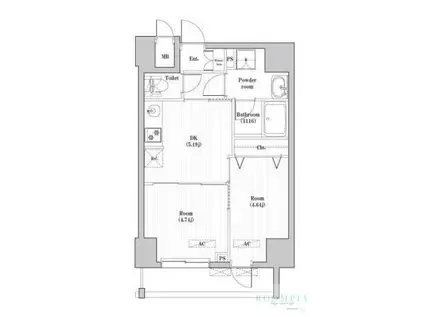 CREATIF押上(2DK/12階)の間取り写真