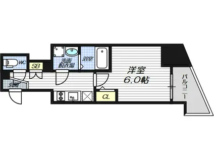ファステート大阪グリーン(1K/13階)の間取り写真