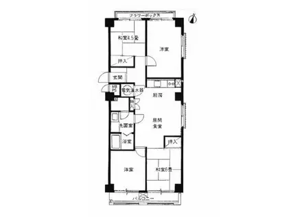 パナハイツひらつか(4DK/5階)の間取り写真